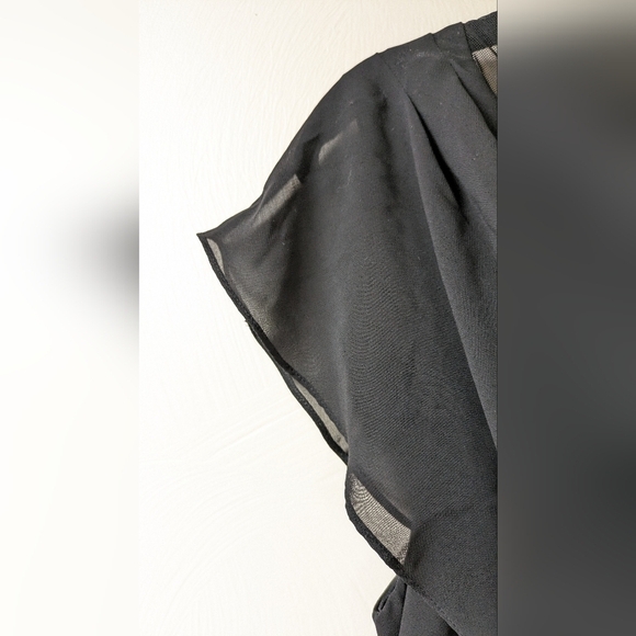 S.L. Fashion Sheer Back Black Midi Dress, Size 18, Gorgeous!! - Picture 5 of 10